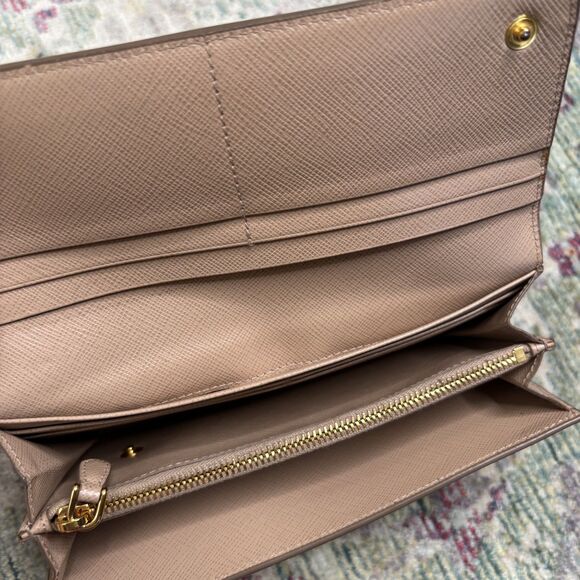 Prada Saffiano Flap Continental Wallet - Picture 5 of 14